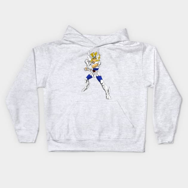 Saint Seiya - Hyoga Cygnus Kids Hoodie by Nykos